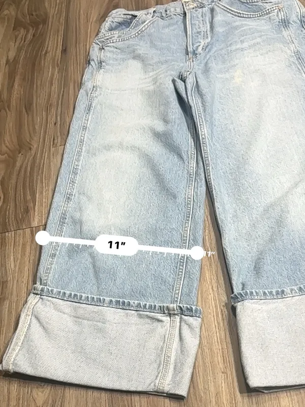 We The Free Light Blue High-Rise Wide Leg Jeans - Image 10