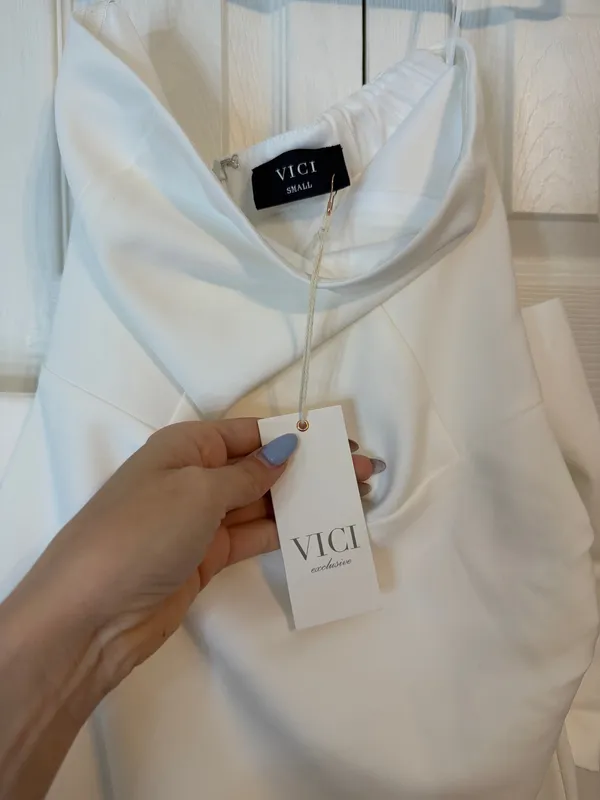 NWT Vici White Mini Bow Dress - Image 8