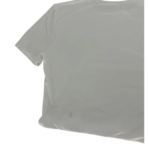 Lululemon Wundermost Ultra-Soft Nulu Cropped‎ T-Shirt White Size S - Image 6