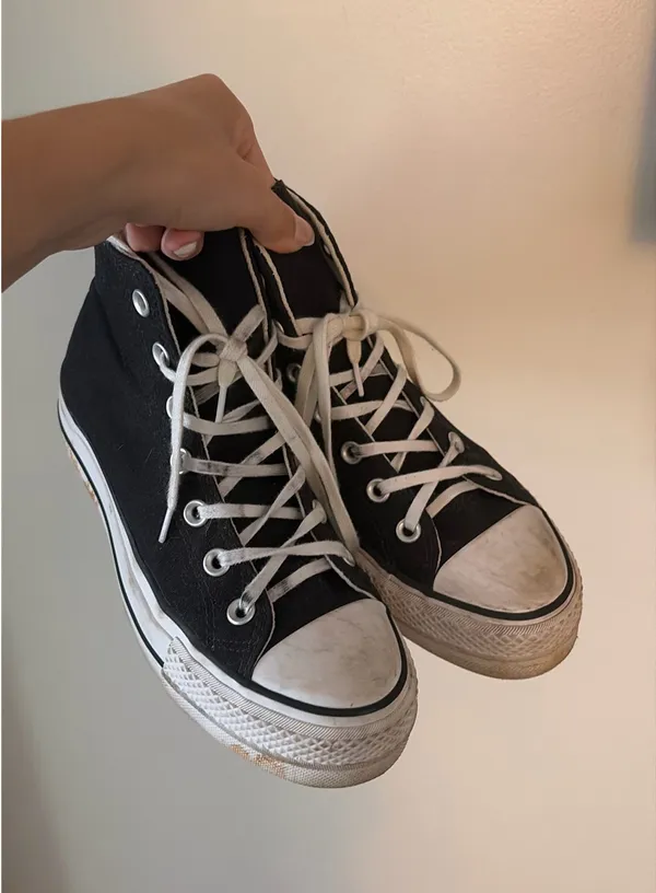 Platform Black Converse High-Top - Image 2