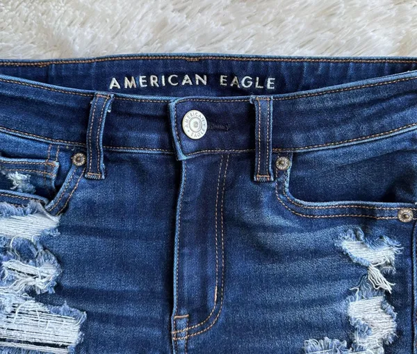 American Eagle High Rise Denim Shorts Size 0 - Image 2