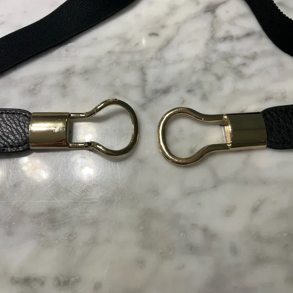 Sophisticated Black Belt with Gold Buckle - Image 3