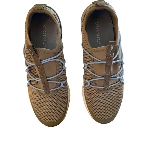 Vionic Jada Sneaker Womens Size 9.5 Gray Mesh Slip On Walking Shoe Orthotic Comf - Image 4