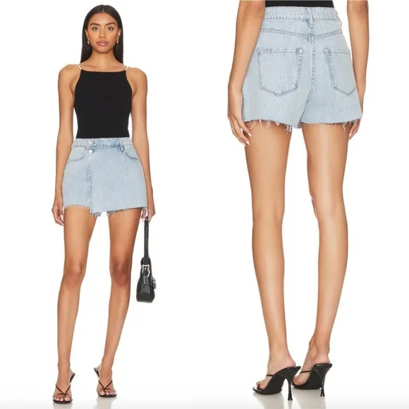 💛BLANKNYC Denim Cross Over Wrap Skirt, Size 29 - Image 2