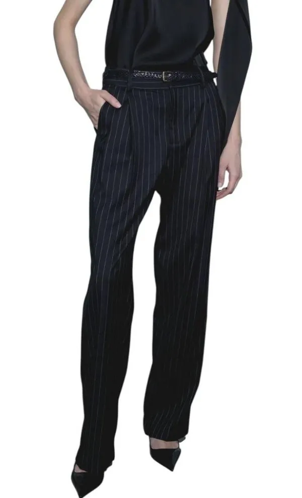 Le Suit Pants Womens 10P Petite Pinstripe Dress Career Office Workwear - Image 12