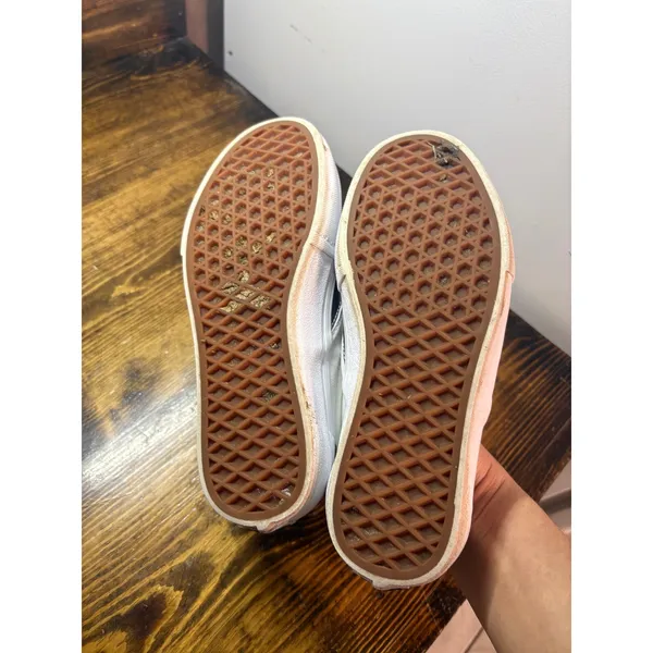 Vans Silver Iradescent Slip‎ On Sneakers Size M5/W6.5 - Image 9