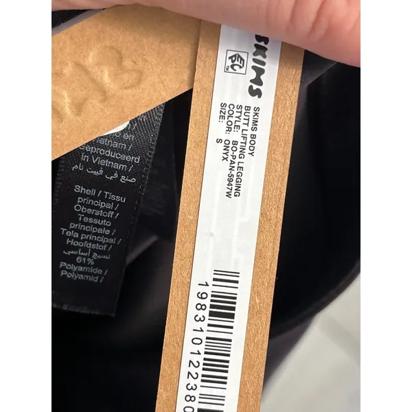 New SKIMS Butt Lifting Legging Body Shaping Onyx Black Small Pads Booty - Image 7