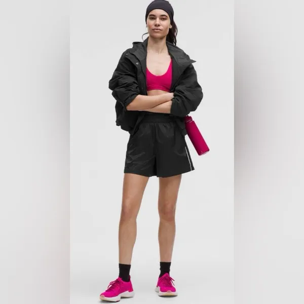 Lululemon NWT Stretch Satin Nylon Super High Rise 5” Black Shorts Size S - Image 3