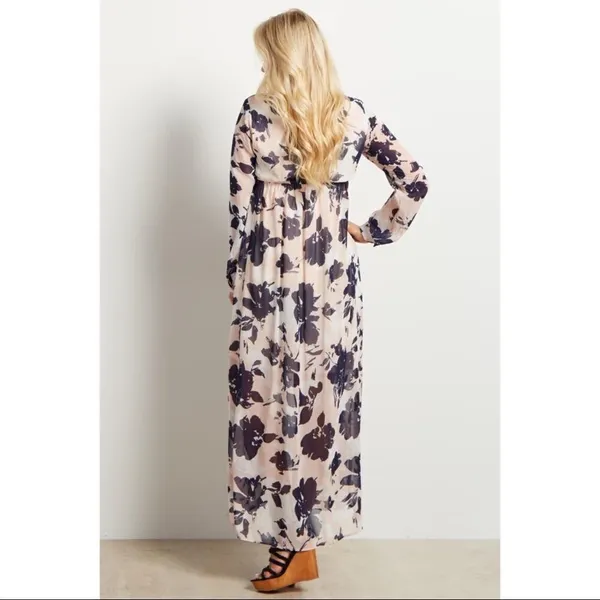 Pinkblush ✨10xHP✨Pink Floral Chiffon Long Sleeve Maxi Dress✨ - Image 3