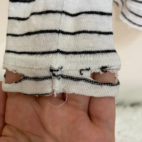 VICI Lovestitch super distressed‎ striped long sleeve - Image 5