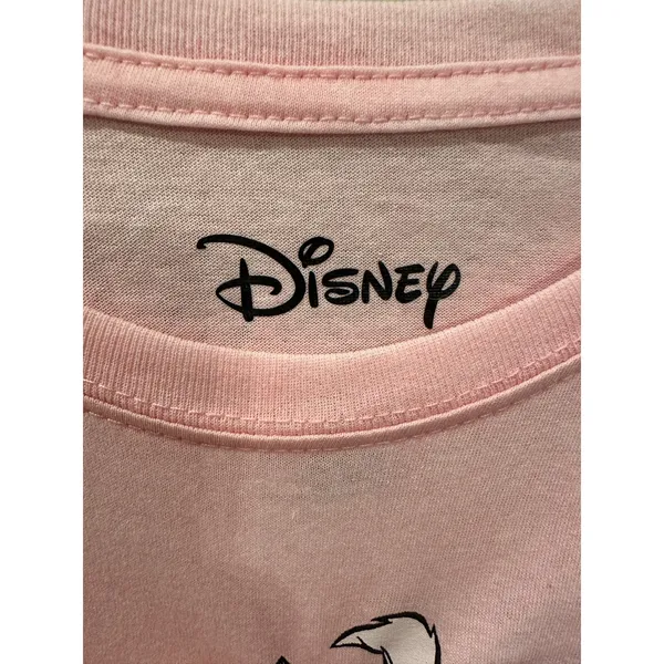 NWOT Disney Marie Cat Lady Vintage Aristocats Paris Cropped Pink Pastel Tee Sz M - Image 3