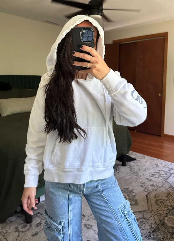Brandy Melville John Galt White Cape Cod Hoodie - Image 3