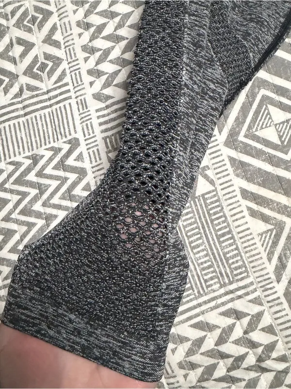 All in Motion High Rise Breathable Knit Leggings Heather Gray Size Large - Image 6