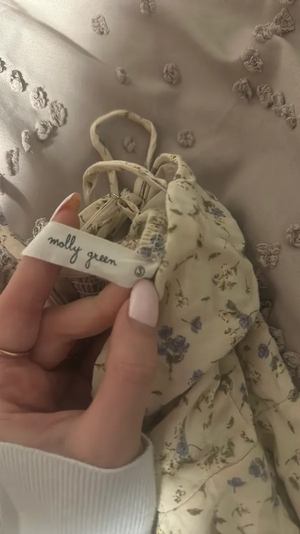 Molly Green Floral Hello Mini Dress - Image 3