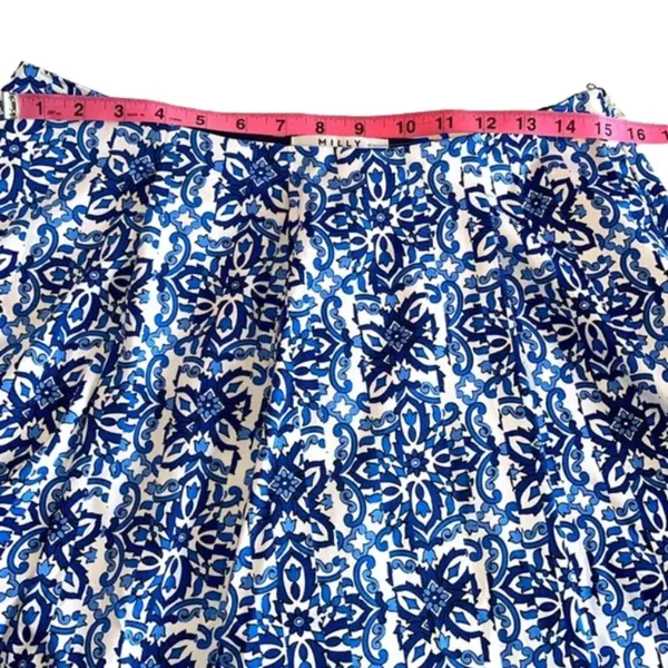 New Milly for Design‎ Nation floral skirt blue white unlined side zipper medium - Image 4