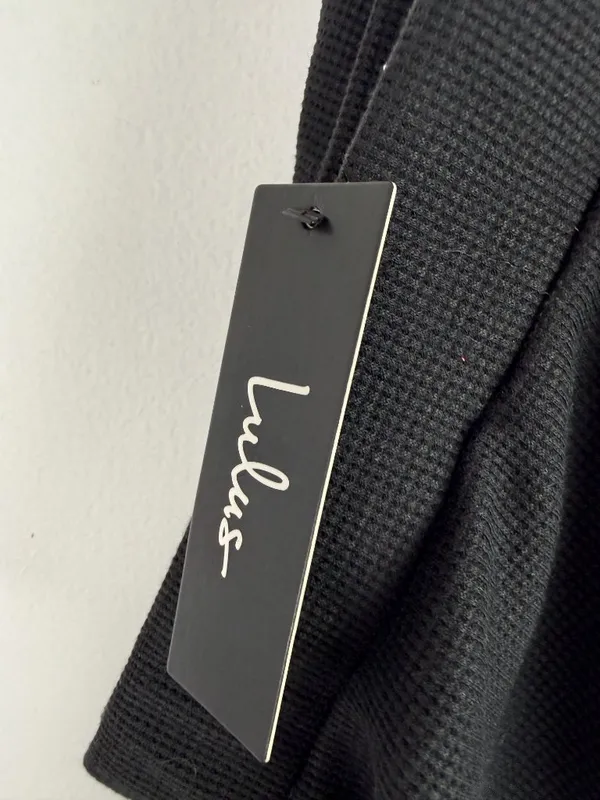 NWT Lulus Expert Chiller Black Waffle Knit Shorts Flowy Size XL NEW - Image 10