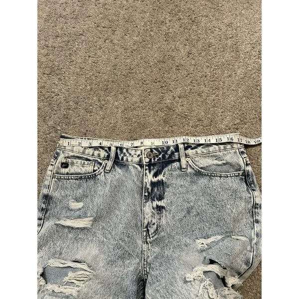 KanCan Stone Wash High Rise‎ Distressed Raw Hem Denim Jeans Size 11/29 - Image 5