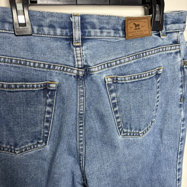 Lauren Jean Co Petite Straight Leg Blue Jeans Size 10P Womens 100 % cotton - Image 3