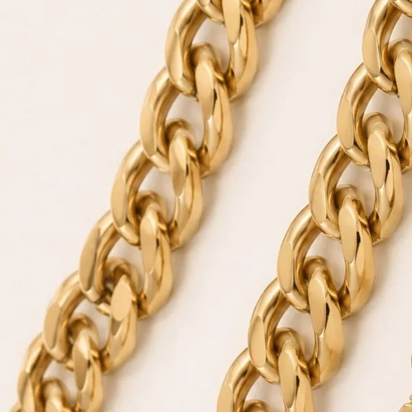 Nine West gold-tone chunky chain-link belt - Image 3