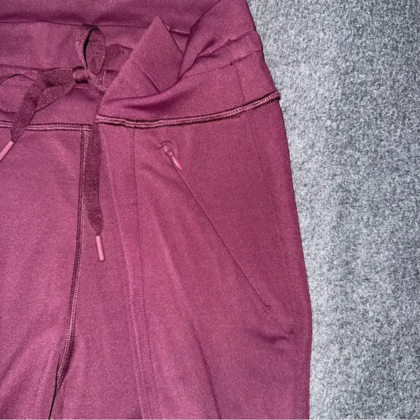 PINK Victoria’s Secret Relay Knit Jogger Pants Burgundy Athletic Lounge Sz Large - Image 7