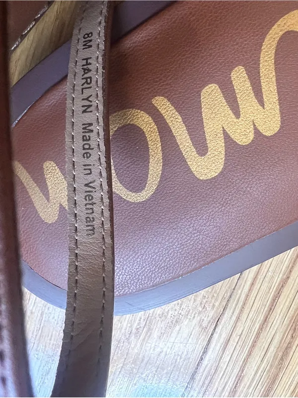 Sam Edelman Women's Harlyn Slide Flat Brown Leather Thong Sandals Size 8 - Image 7