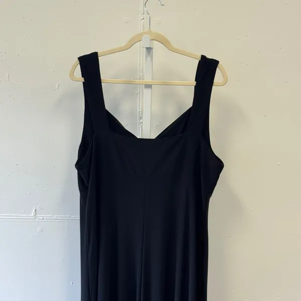 Vikki Vi Black Ruched Sweetheart Neck Sleeveless Maxi Dress Plus Size 1X Jersey - Image 5