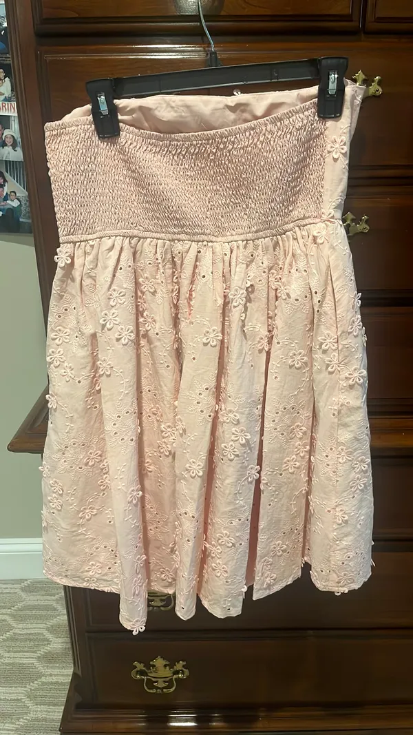 Pink Eyelet Sundress Size M - Image 3