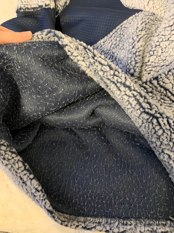 Sherpa Pullover Quarter Zip Blue Size M - Image 4