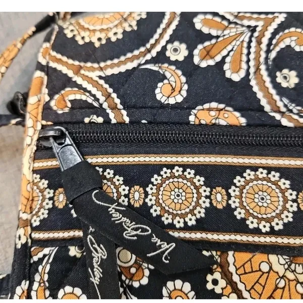 Vera Bradley Caffe Latte Mini Hipster Small Brown/Black Crossbody Bag Purse - Image 4