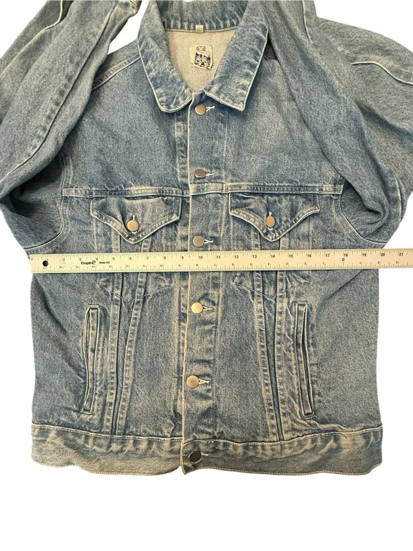 Vintage Disney Channel Mickey Mouse Logo Denim Jean Jacket USA Made Size Medium - Image 10