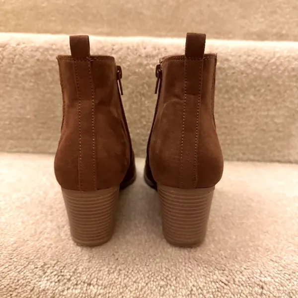 Kaari Blue Western Ankle Booties Brown Suede Boho Pointed‎ Toe Women 7M - Image 4