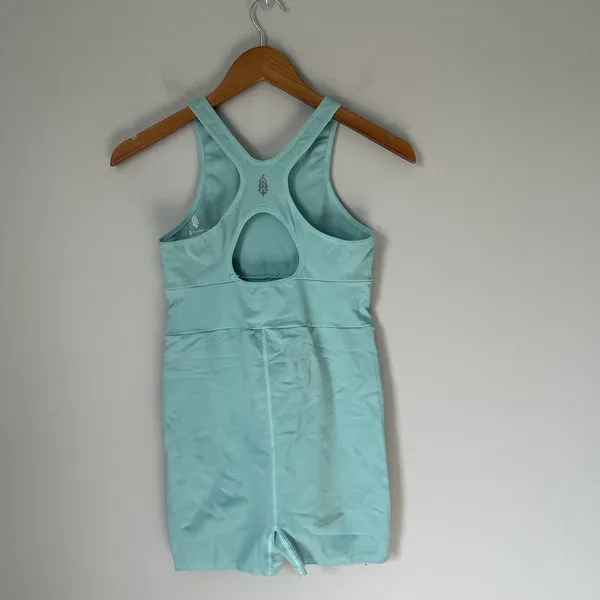 Free People FP Movement Every Single Time Runsie Bodysuit Cascade Blue Size M/L - Image 2