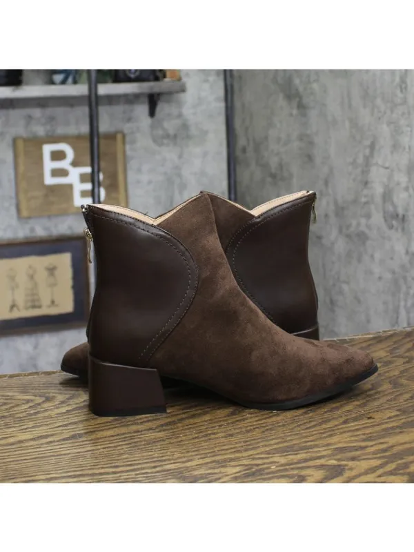 NWT Journee Collection Womens Comfort Foam Consuello Booties Faux Suede Brown 8W - Image 11