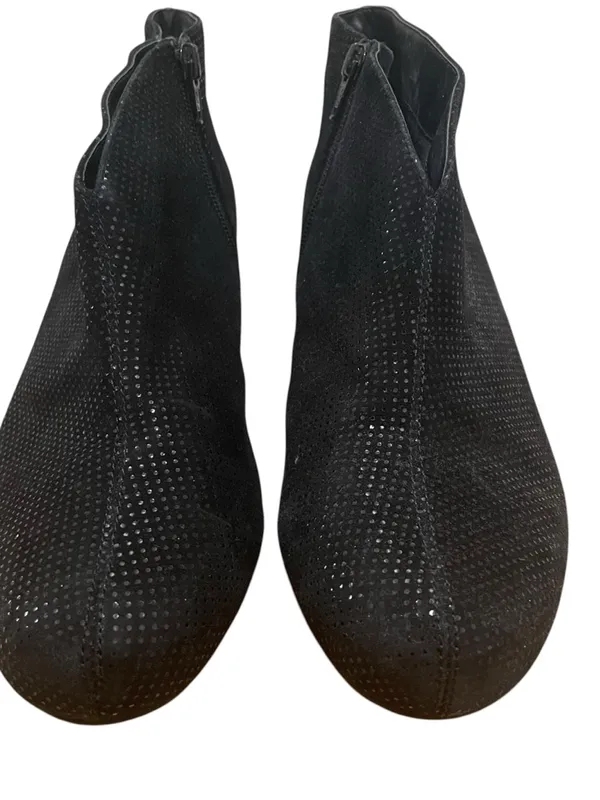 David Tate Fame V Throat Ankle Booties Leather Heels Black Women Size 10 Wide - Image 5