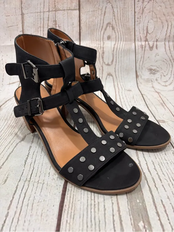 Franco Sarto Haven Studded Sandals Block Heel and Buckled Ankle Straps Sz 8 - Image 8