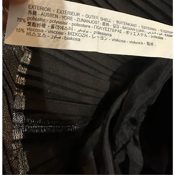 Zara Pleated metallic‎ pewter silver skort sz M - Image 8