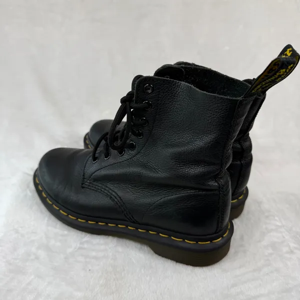 Dr. Martens 1460 Pascal Black Virginia Leather Lace Up Combat‎ Boots Womens 7 - Image 7