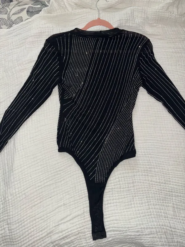 Akira Long Sleeve Mesh Gem Bodysuit - Image 3