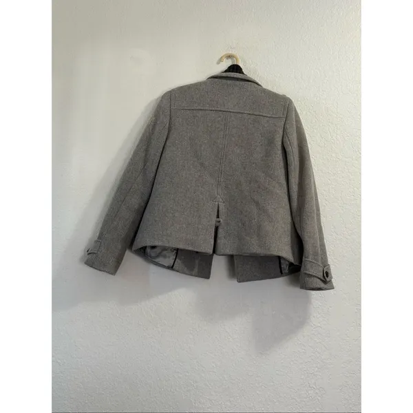 J.Crew Stadium Cloth Nello Gori Wool Double Breasted Top Of Waist Coat 4 Gray - Image 4