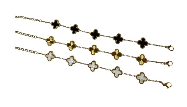 Tarnish Free Stainless Steel Clover Bracelets Silver - Image 2