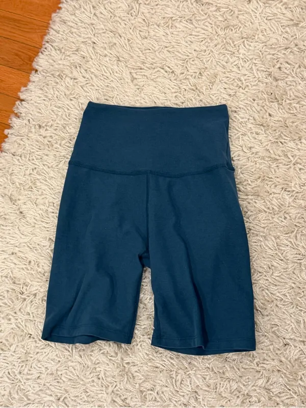 Beyond yoga High-Waist Active Bike Shorts - Deep Teal - Image 2