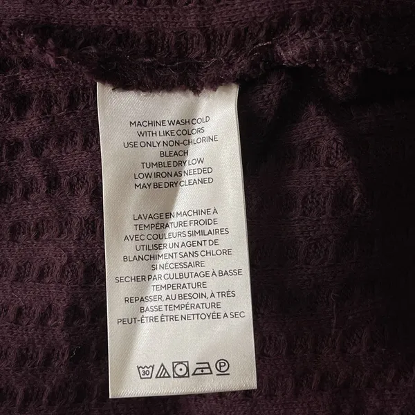 Free People Small Thermal Top Juicy Cowl Neck Split Back Long Sleeve Date Night - Image 13