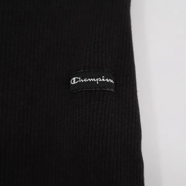 Champion Pants Womens S Ribbed Knit Straight Leg Black Drawstring Excellent - Image 2