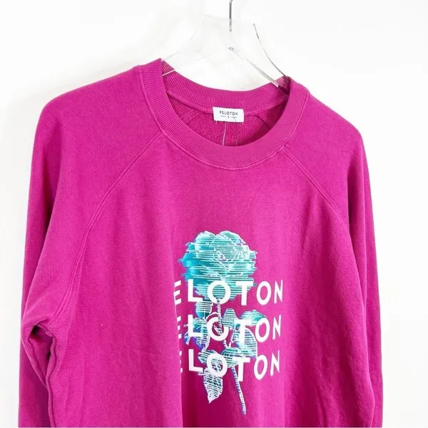 NWT Peloton Everyday‎ Oversized Crewneck Sweatshirt Women's S Pink Athleisure - Image 5