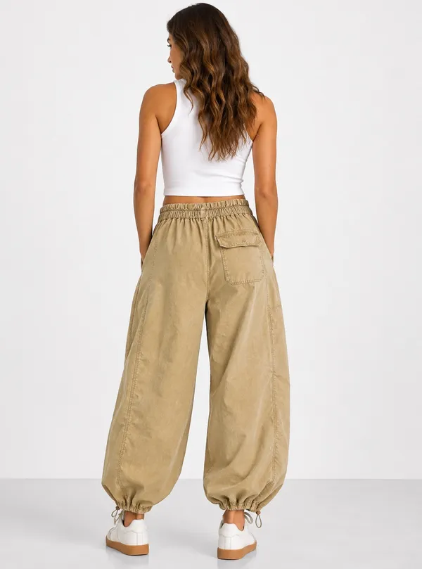 Urban Outfitters Beige Parachute Pants - Image 2