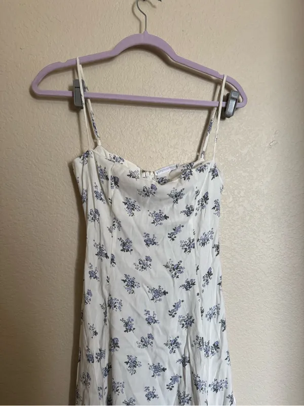 Reformation Vollare White Floral Midi Dress Sz 2‎ Wedding Guest Spring - Image 4