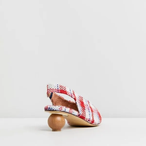 Jaggar Sheric Check Pump Red Size 5 - Image 5