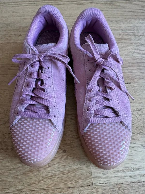 Puma Women’s Suede Platform Sneakers in Light Pink - Image 2