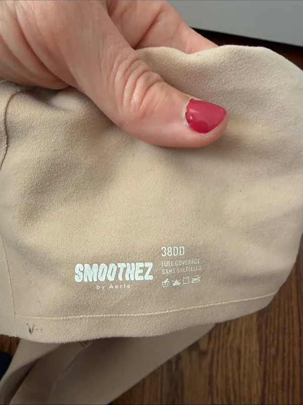 Smoothez by aerie Nude Support T-Shirt Bra with Light Padding Size 38DD - Image 4