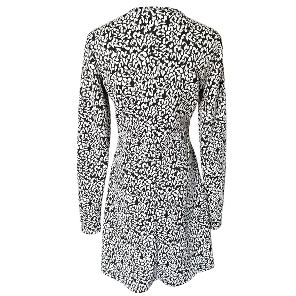 Reformation Kenmare Dress in Le Chat Size L Black White Animal Print‎ - Image 4